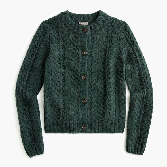 J. Crew Sweaters - Point Sur pointelle knit cardigan sweater
